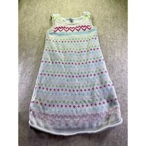 Baby Gap Fully Lined Heart Patterned Knit Sweater Dress Size 4T